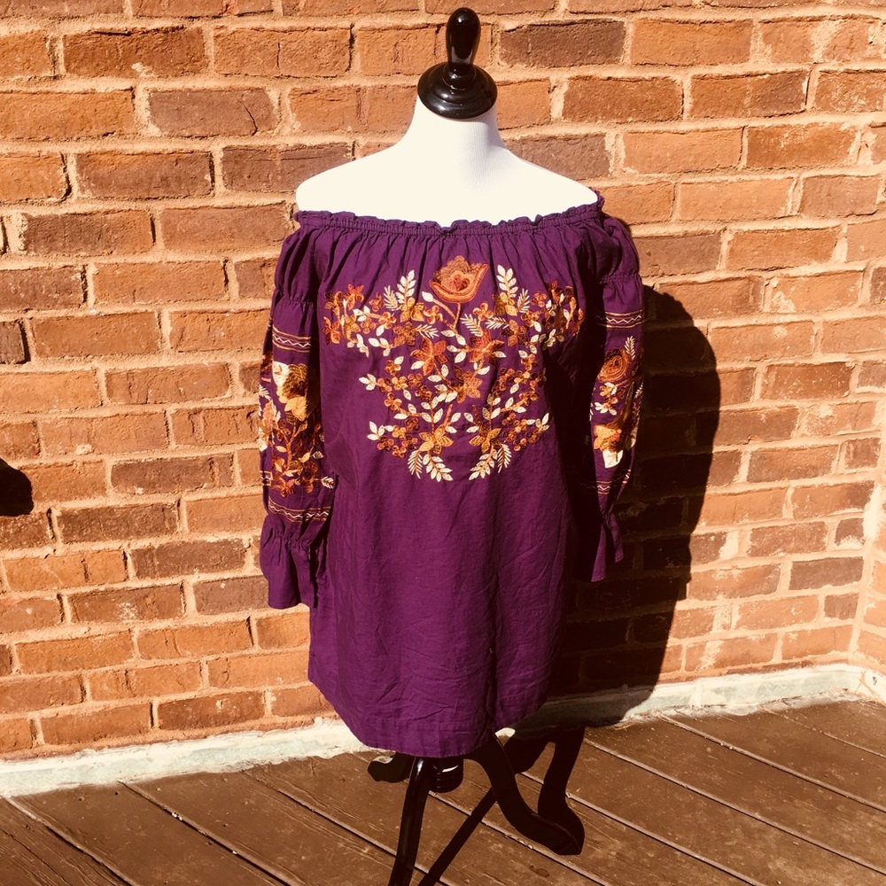 Free people dress with embroidery